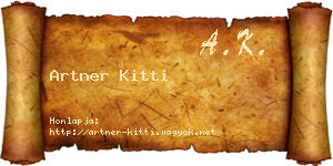 Artner Kitti névjegykártya